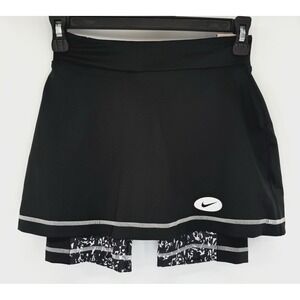 Nike Girls' Dri-FIT 2-in-1 Training Skirt Black M Tennis Pickleball Golf Outdoor